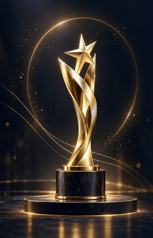 NeuSource Rising Startup Awards trophy